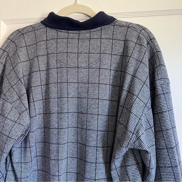 Vintage Pullover 3/4 Button Up Collar Mens Safe Harbor Sportswear Large Plaid - Picture 5 of 7